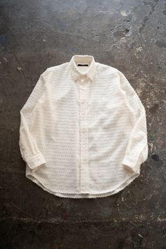 【ラスト1点】【25AW】Fuzzy Sheer L/S Shirt/ファジーシアーロングスリーブシャツ(WHITE)