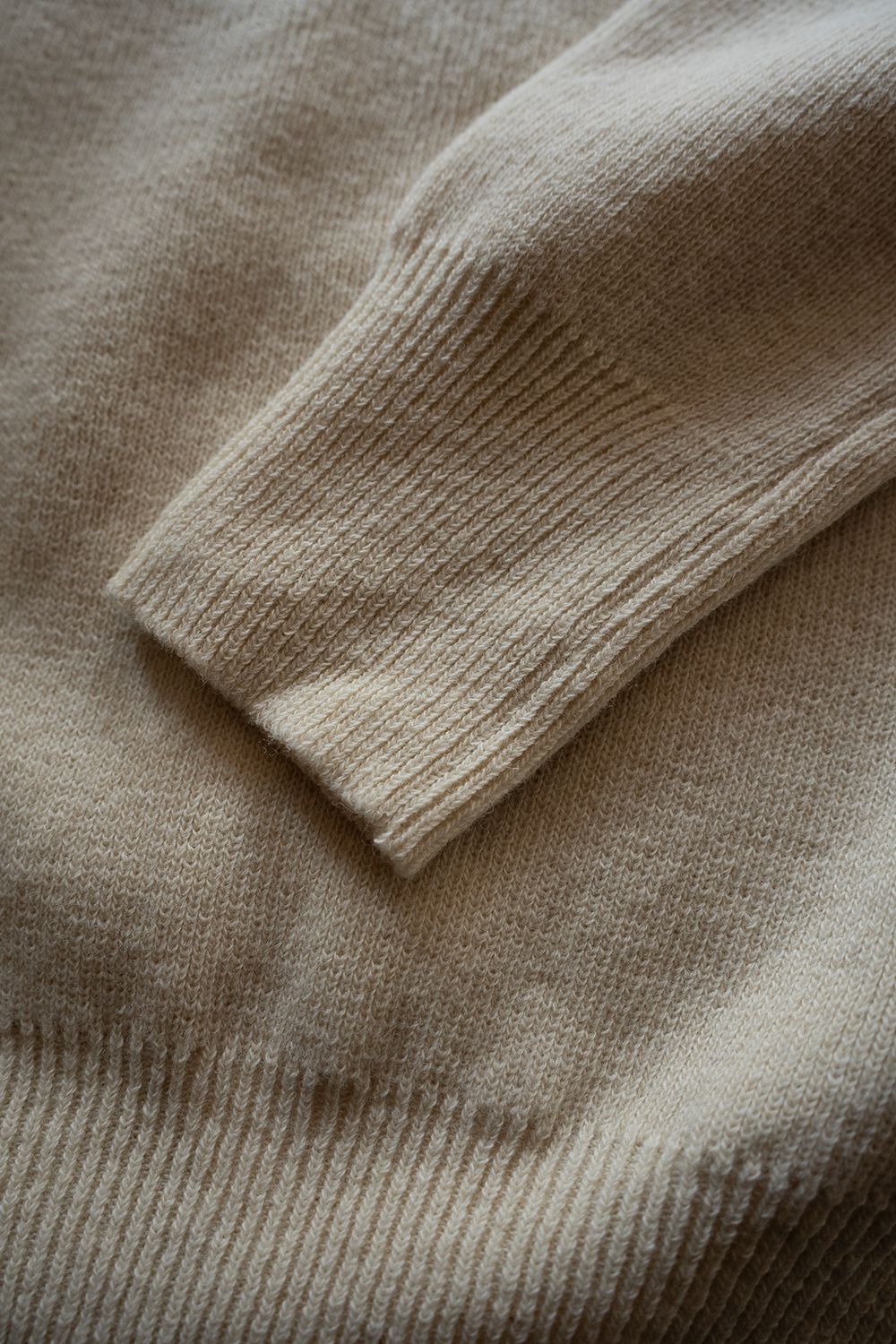 Hard twisted Shetlandwool GOB sweater(WHITE)