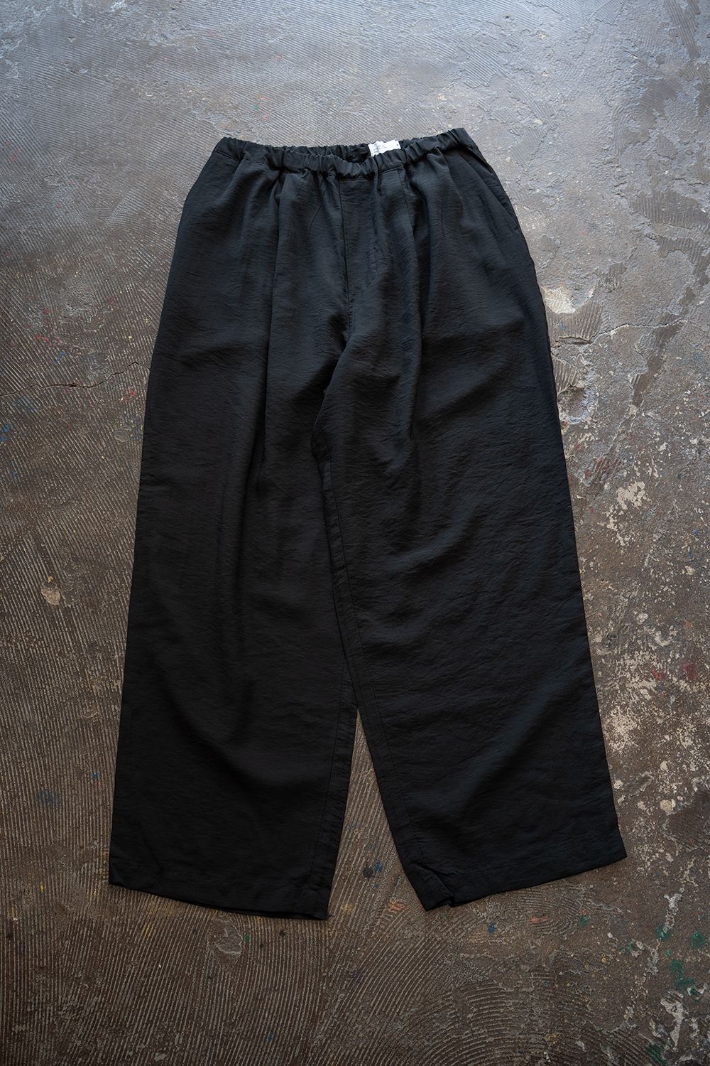 【26SS】レーヨン×リネンイージーパンツ(BLACK)