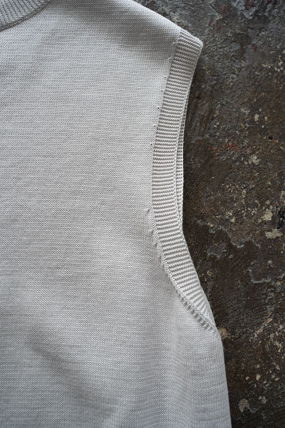 【ラスト1点】【23SS】擬麻コットンニットベスト(LIGHT GRAY)