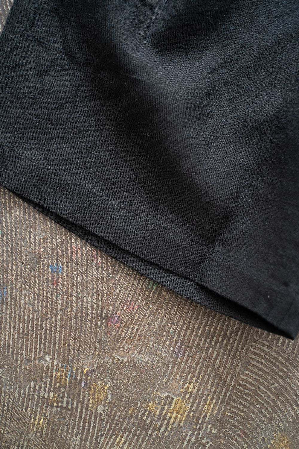 【ラスト1点】【24SS】リネン×ラミーハーフパンツ(BLACK)