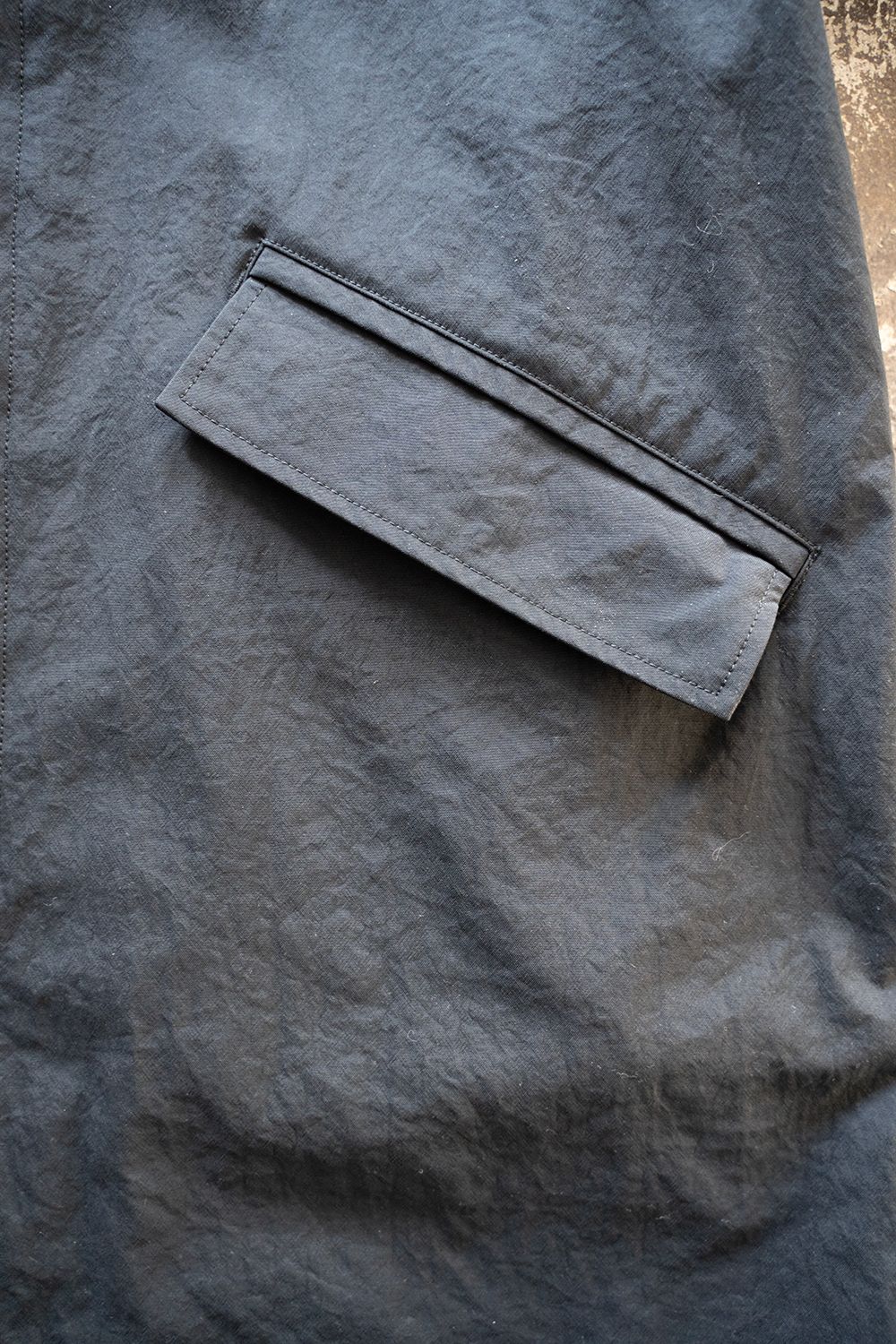 【ラスト1点】【23SS】タスランナイロンフィッシュテールコート(INK BLACK)