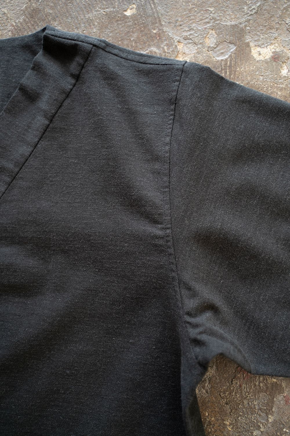 【ラスト1点】【24SS】"zen "pajama cotton×wool dobby/パジャマ(セットアップ)【ユニセックス】(BLACK)