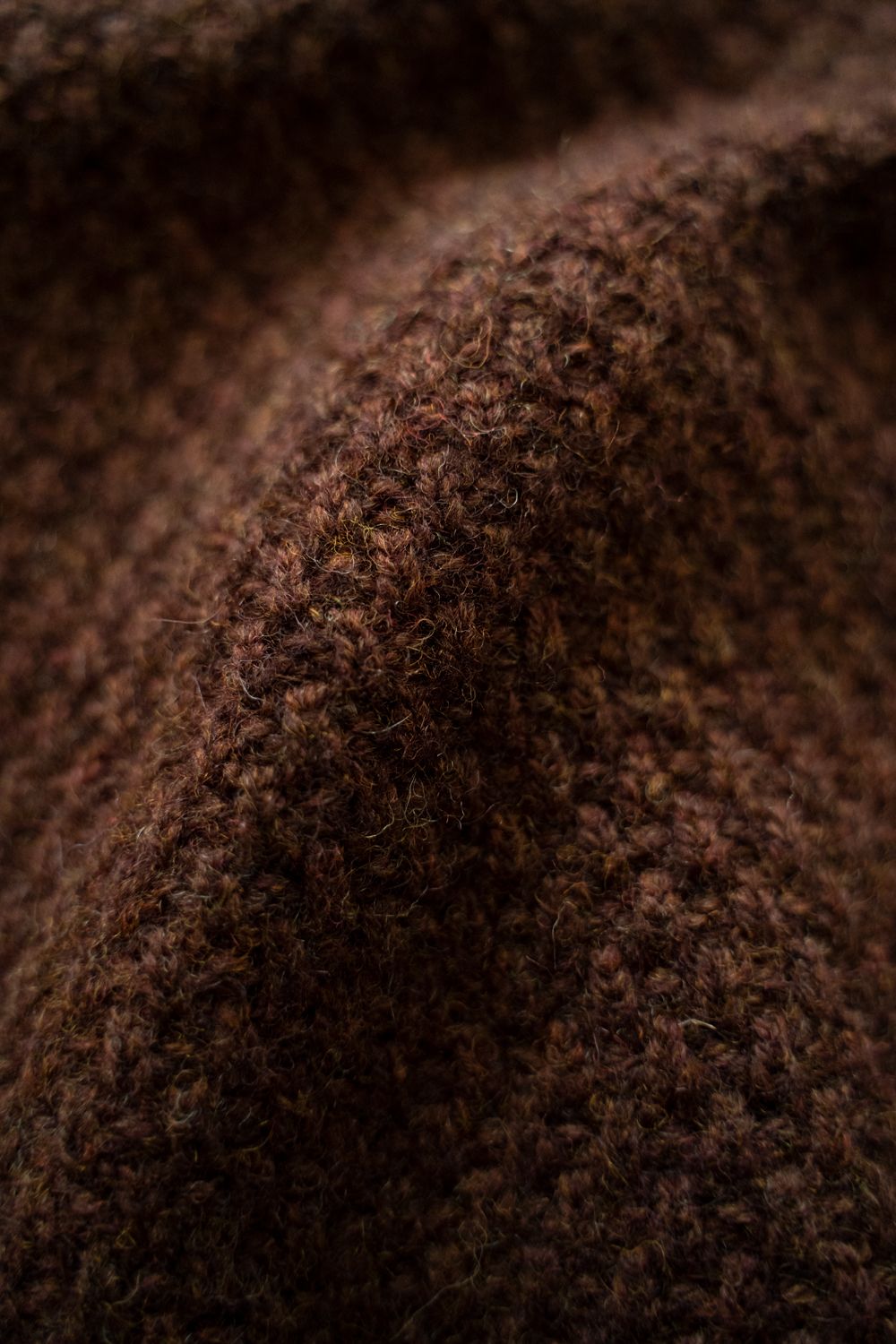 【25AW】英国羊毛5Gニットジップブルゾン(MARRON)