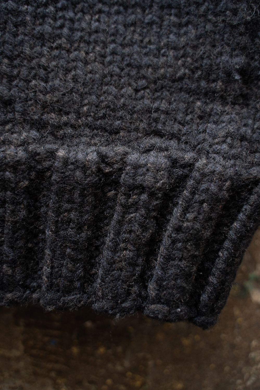 【ラスト1点】yak/lambs multi ply HAND KNITTING cowichan sweater(DARK NAVY)