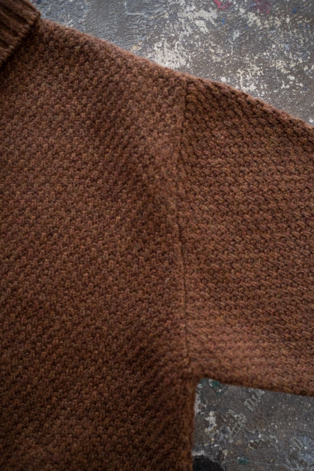 【25AW】英国羊毛5Gニットジップブルゾン(MARRON)