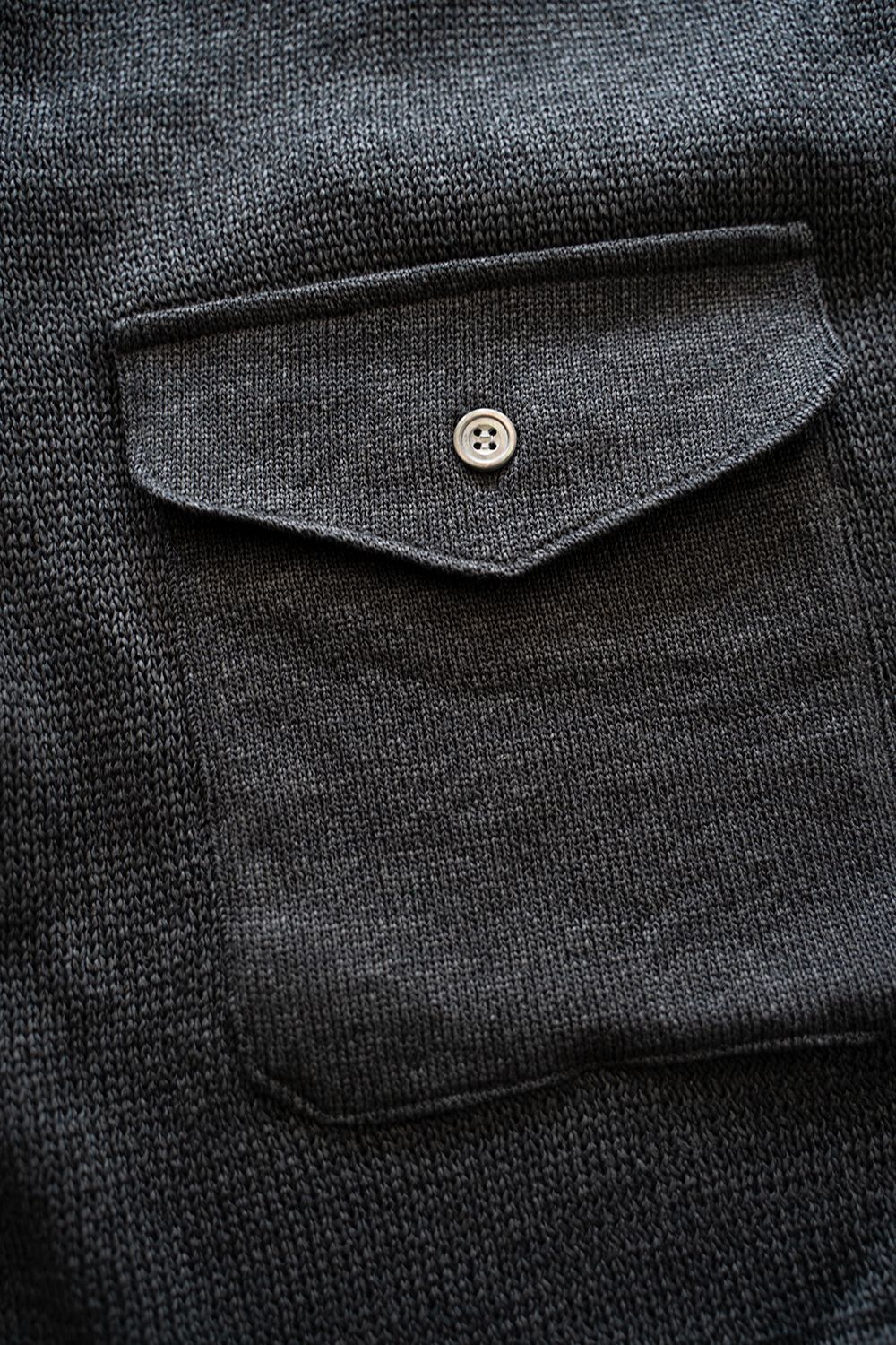 【ラスト1点】Roll Knit Military Shorts/和紙混ロールニットショーツ(BLACK)