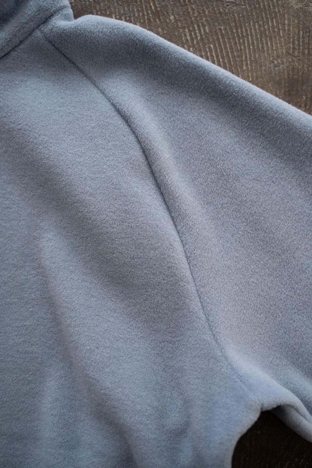 【ラスト1点】【23AW】Half Zip Layered Pull Over/ハーフジップレイヤードプルオーバー(ICELAND BLUE)