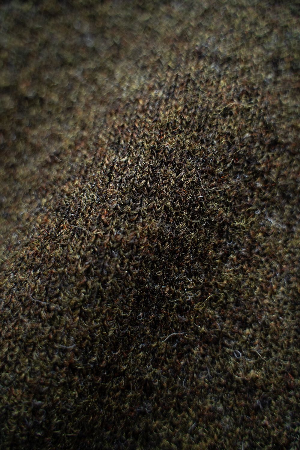 【ラスト1点】Hard twisted Shetlandwool GOB sweater(KHAKI)