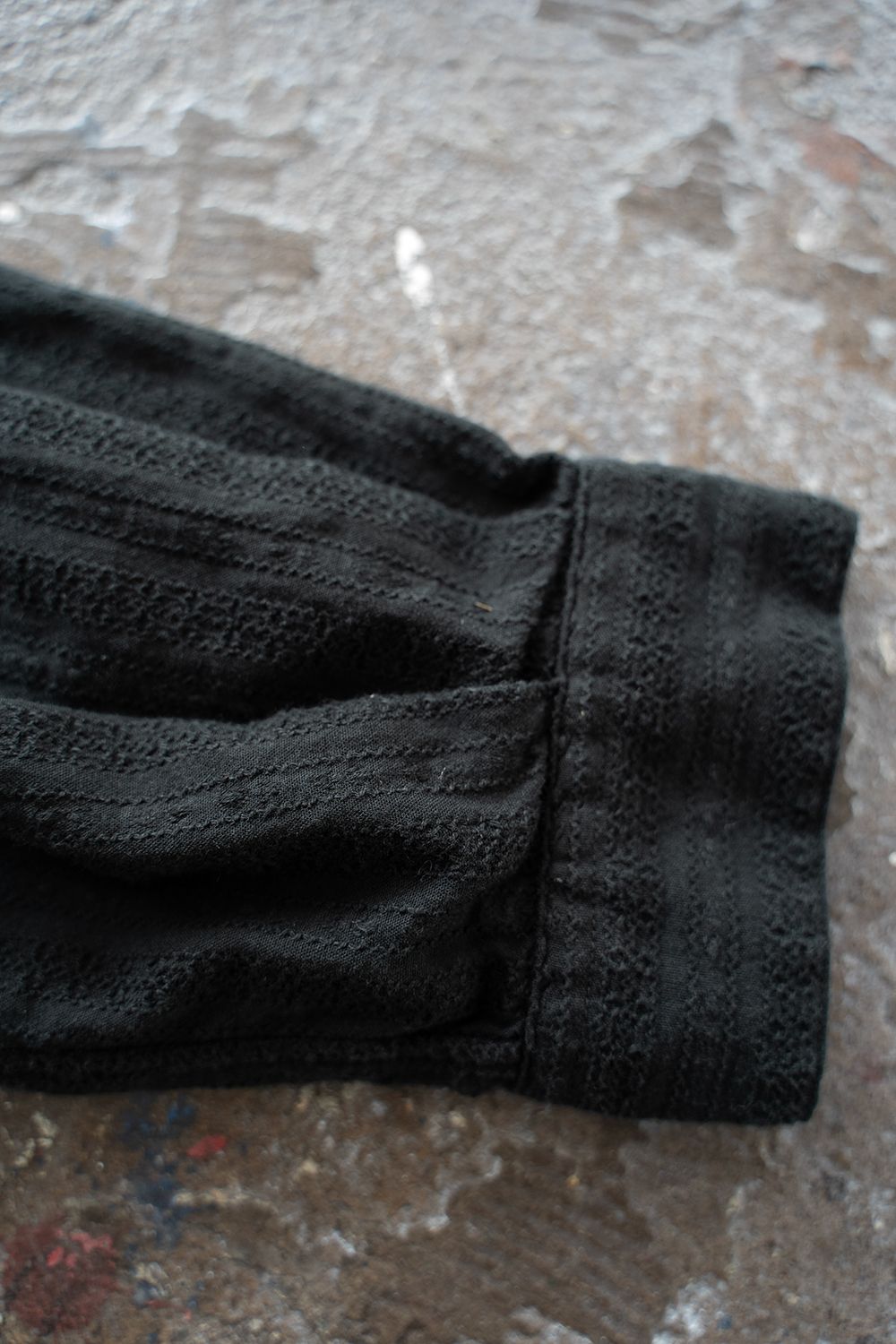 【ラスト1点】【23SS】Garmentdye Leno Cloth L/S Shirt/ガーメントダイレノクロスロングスリーブシャツ(BLACK)