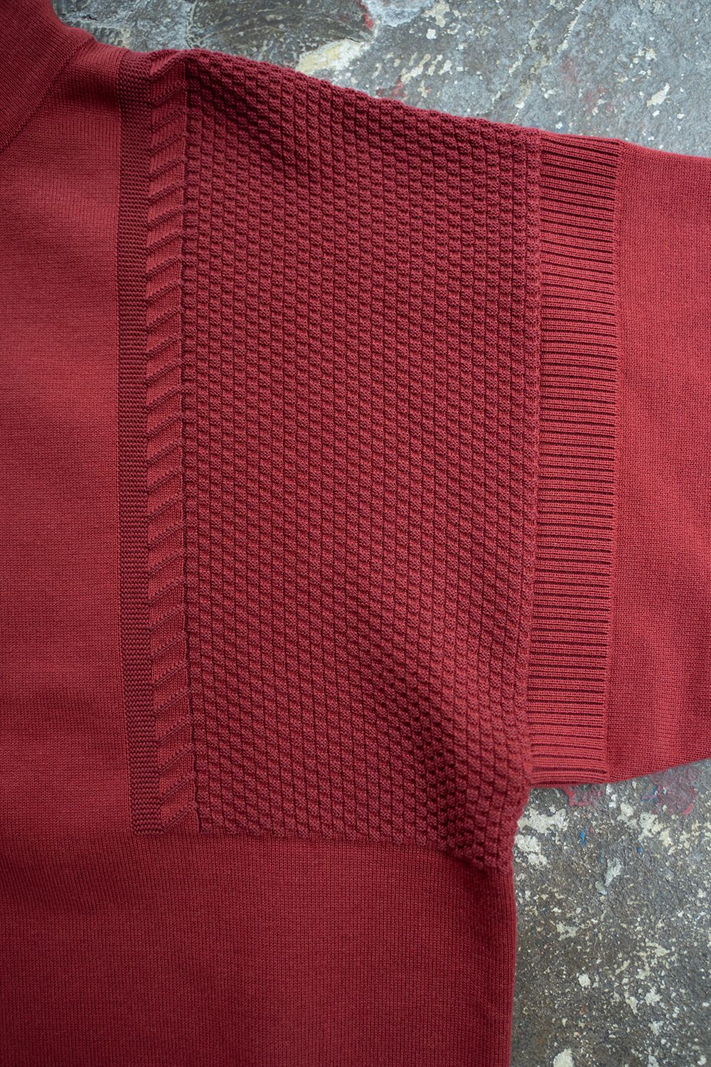 【ラスト1点】Suikyo Half Zip Knit(BURGUNDY)
