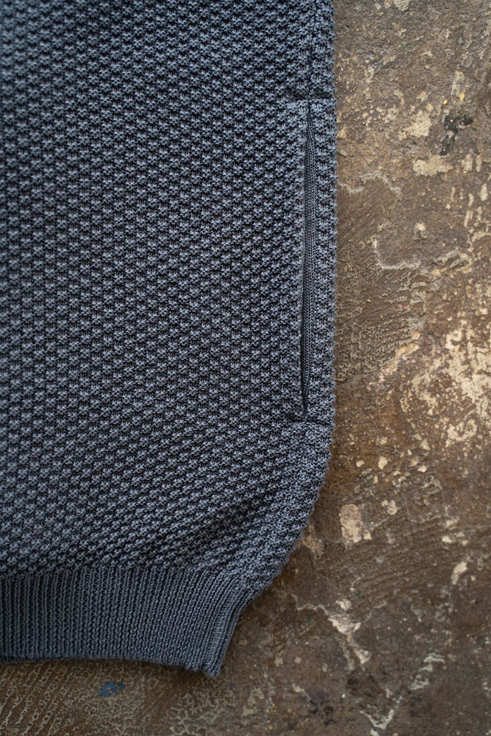 【ラスト1点】【24SS】擬麻コットン10Gカーディガン(SLATE BLUE)
