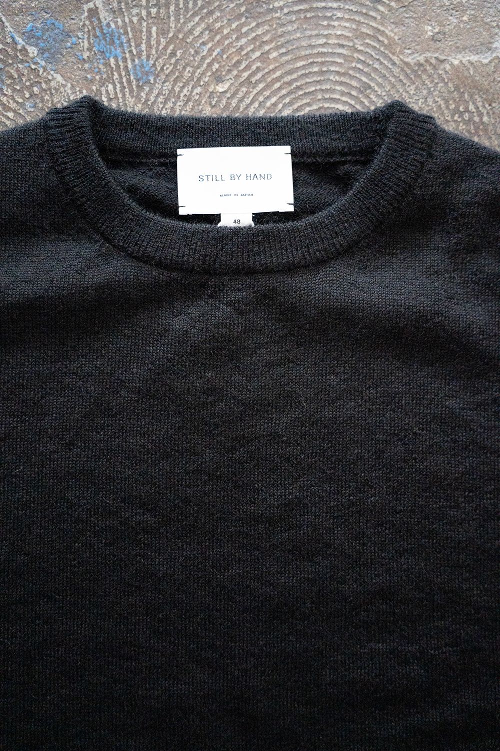 【25AW】エクストラキッドモヘア12Gニット(BLACK)