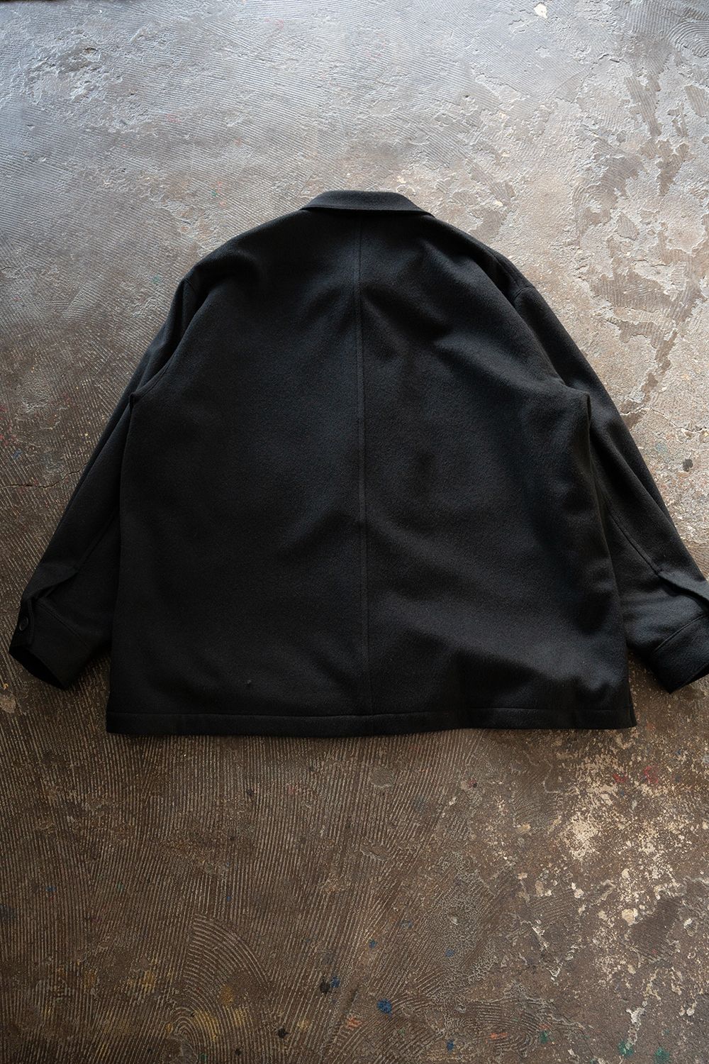 【26AW】ウールシャギーシャツブルゾン(BLACK)