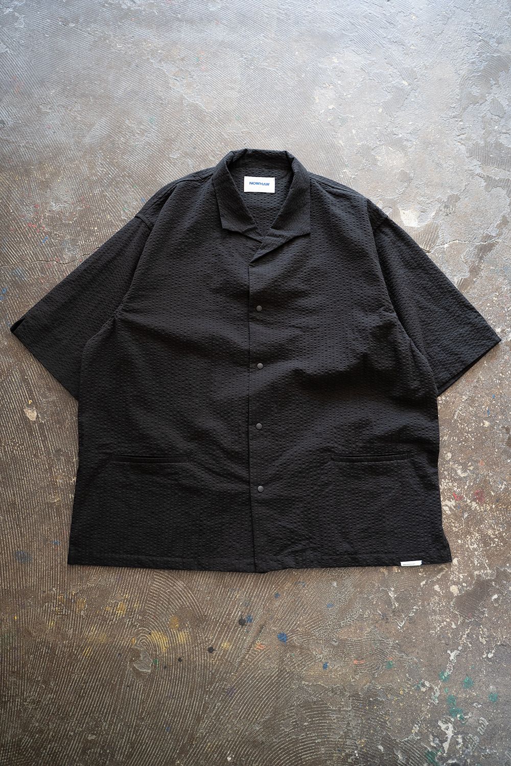 【25SS】"week s/s"pajama【セットアップ】(seersucker BLACK)