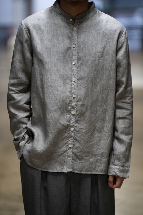 大麻シャツ(松煙)