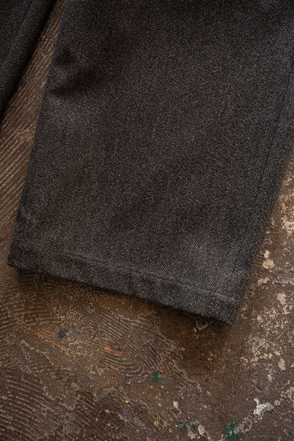 【26AW】2-Tack Herringbone Wide Slacks/2タックワイドスラックス(BROWN)