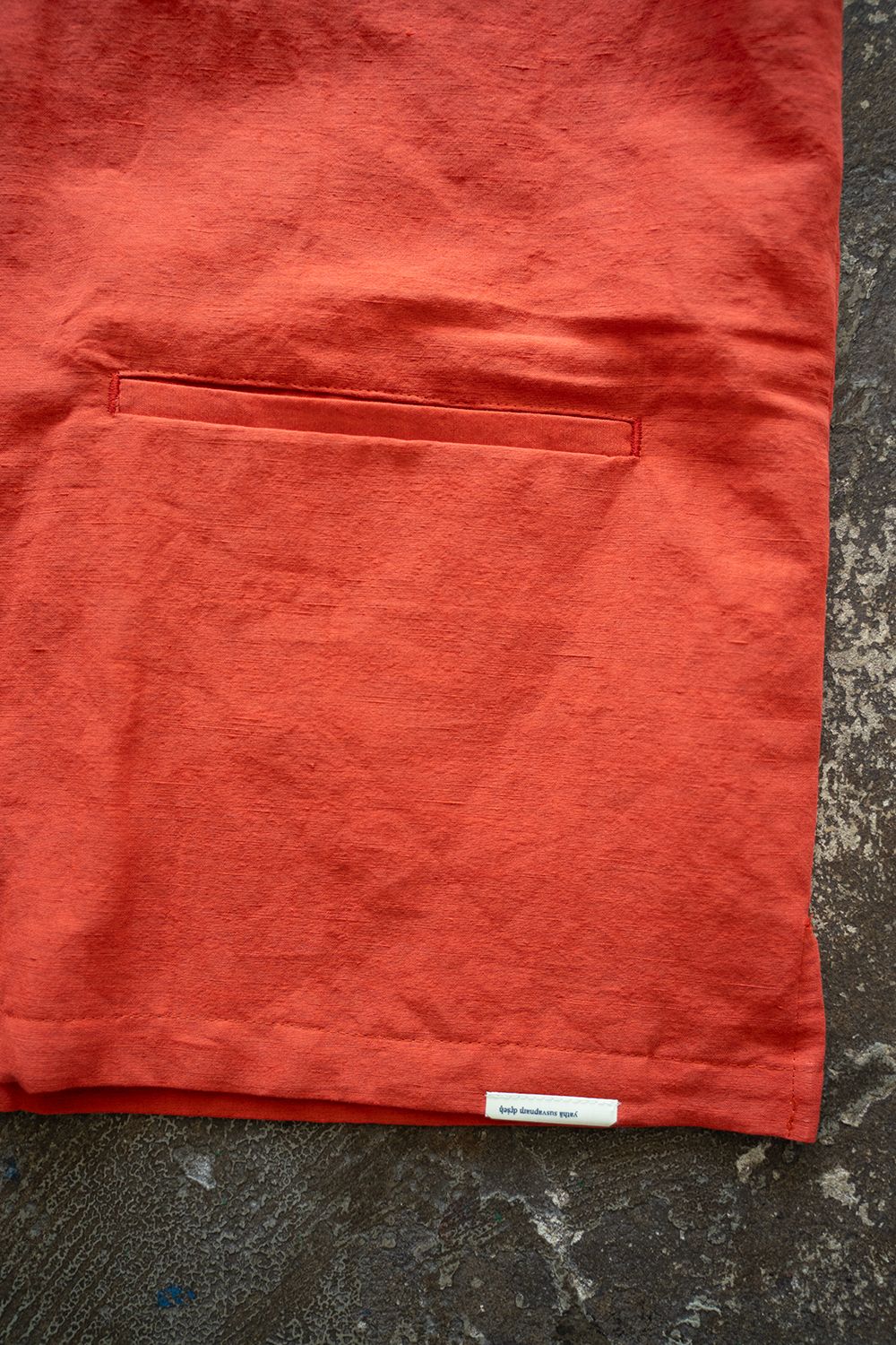【25SS】"week s/s"pajama【セットアップ】(washed cotton linen ORANGE RED)
