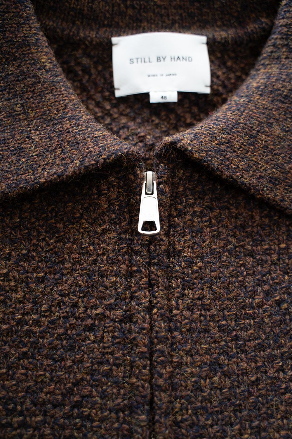 【25AW】5Gニットジップブルゾン(MELANGE BROWN)