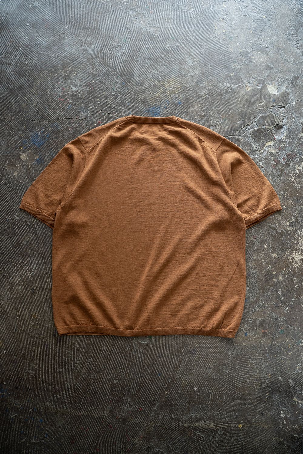 【ラスト1点】【25SS】リネン×コットンニットTee(BRICK)
