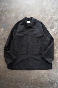 【ラスト1点】【24SS】リネン×ウールライトブルゾン(BLACK)