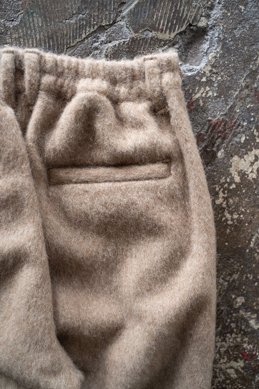 【ラスト1点】【25AW】Mohair Shaggy Tapered Pants/モヘアシャギーテーパードパンツ(BEIGE)