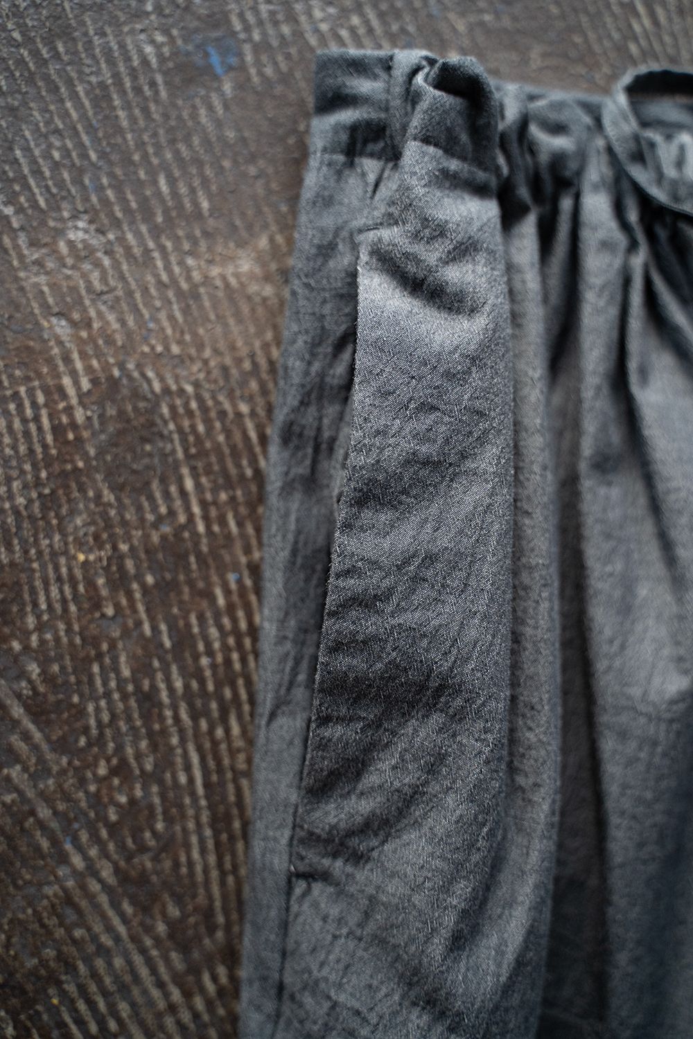 【ラスト1点】【23SS】CTTN Chambray Gathered Pants/コットンシャンブレーギャザーパンツ(GRAY)
