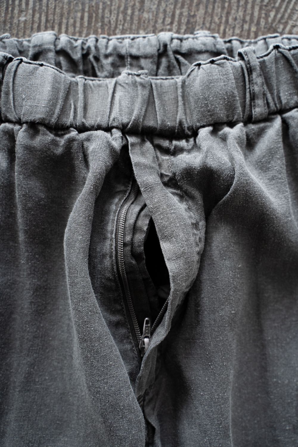 大麻ワイドパンツ(薄炭)