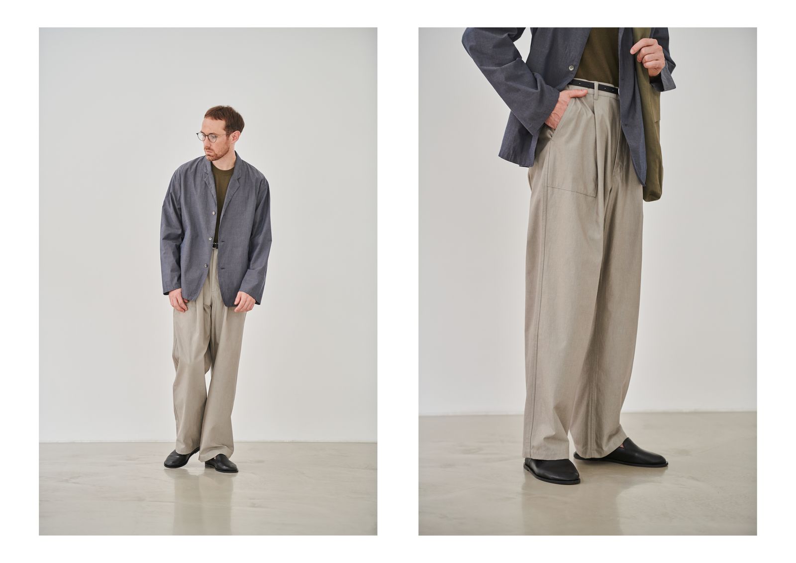 STILL BY HAND - 【ラスト1点】【23SS】レザースリッポン(BLACK STILL BY HAND - 【ラスト1点】【23SS】レザースリッポン(BLACK