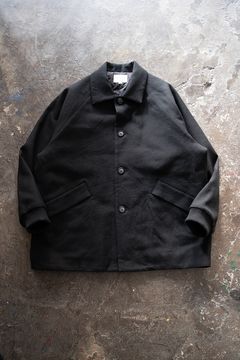 【ラスト1点】【24AW】シンサレートステンカラーハーフコート(BLACK)