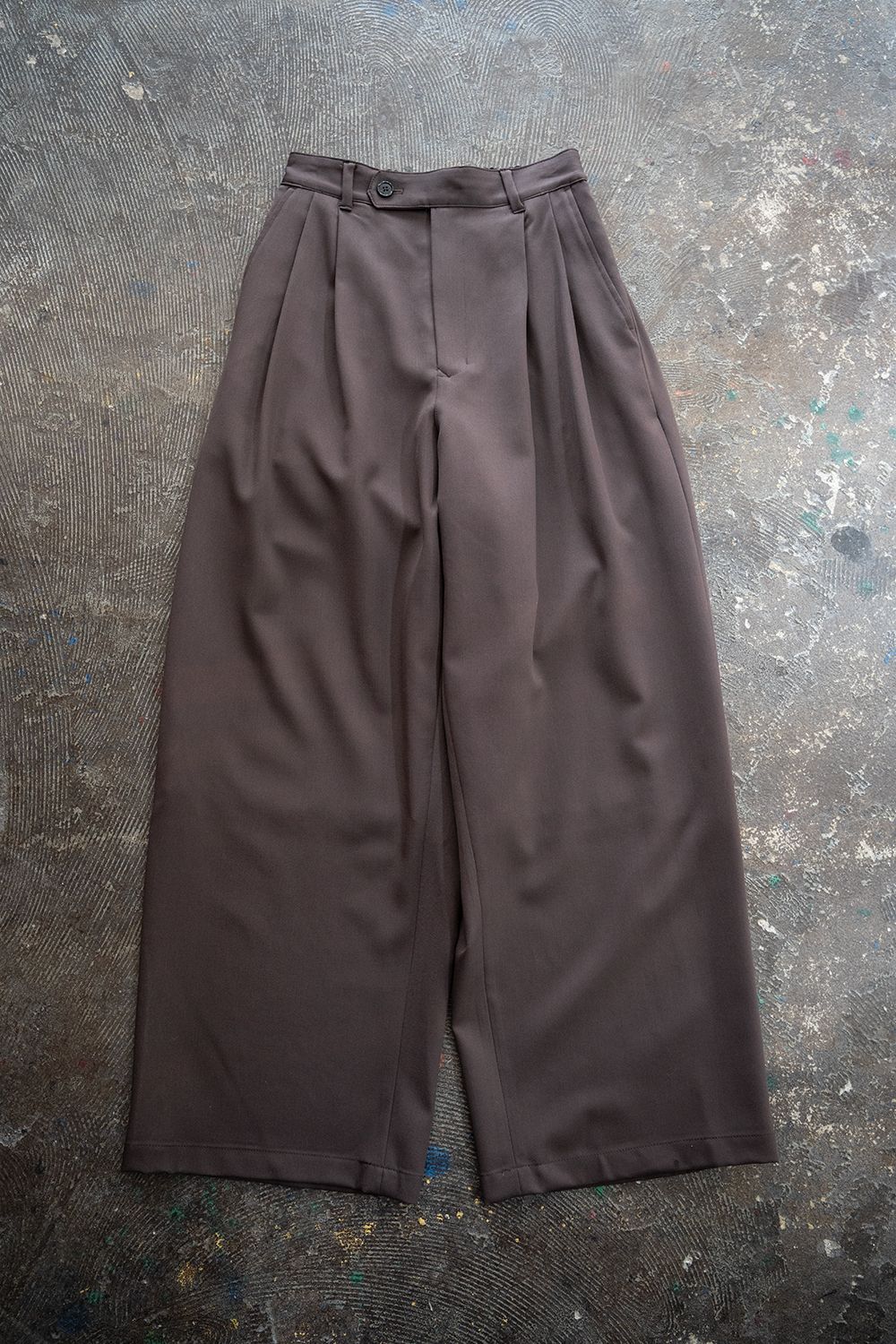 【ラスト1点】【26SS】2Tuck Wide Easy Pants/2タックワイドイージーパンツ(BROWN)