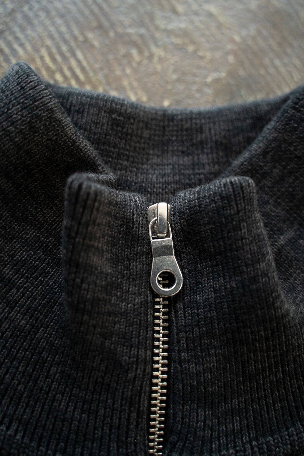 【ラスト1点】【25AW】Fuyushigure Half Zip Knit(BLACK)