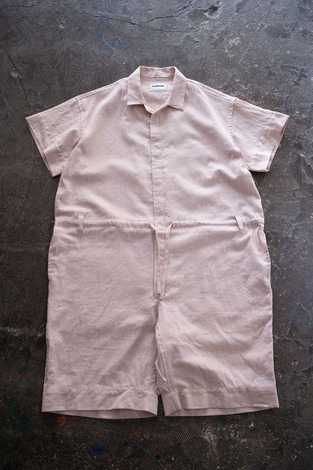 【26SS】"joint(short)"pajama【オールインワン】(washed cotton hemp PINK)