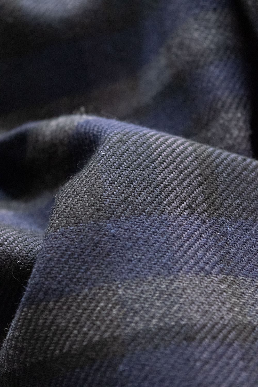 【ラスト1点】C/W Plaid Double Tuck Pants(NAVY)