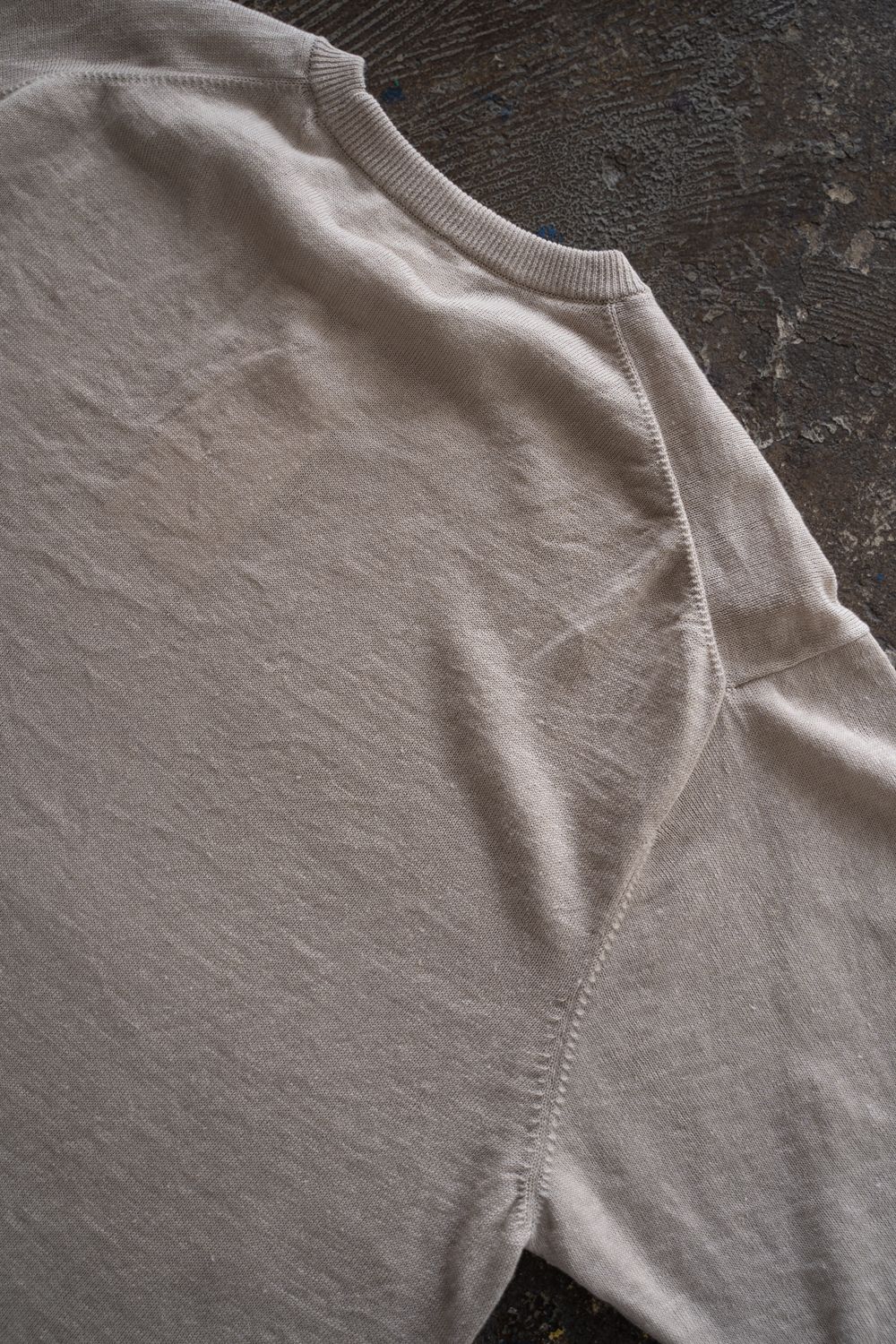【26SS】リネン×コットンニットTee(TAUPE)