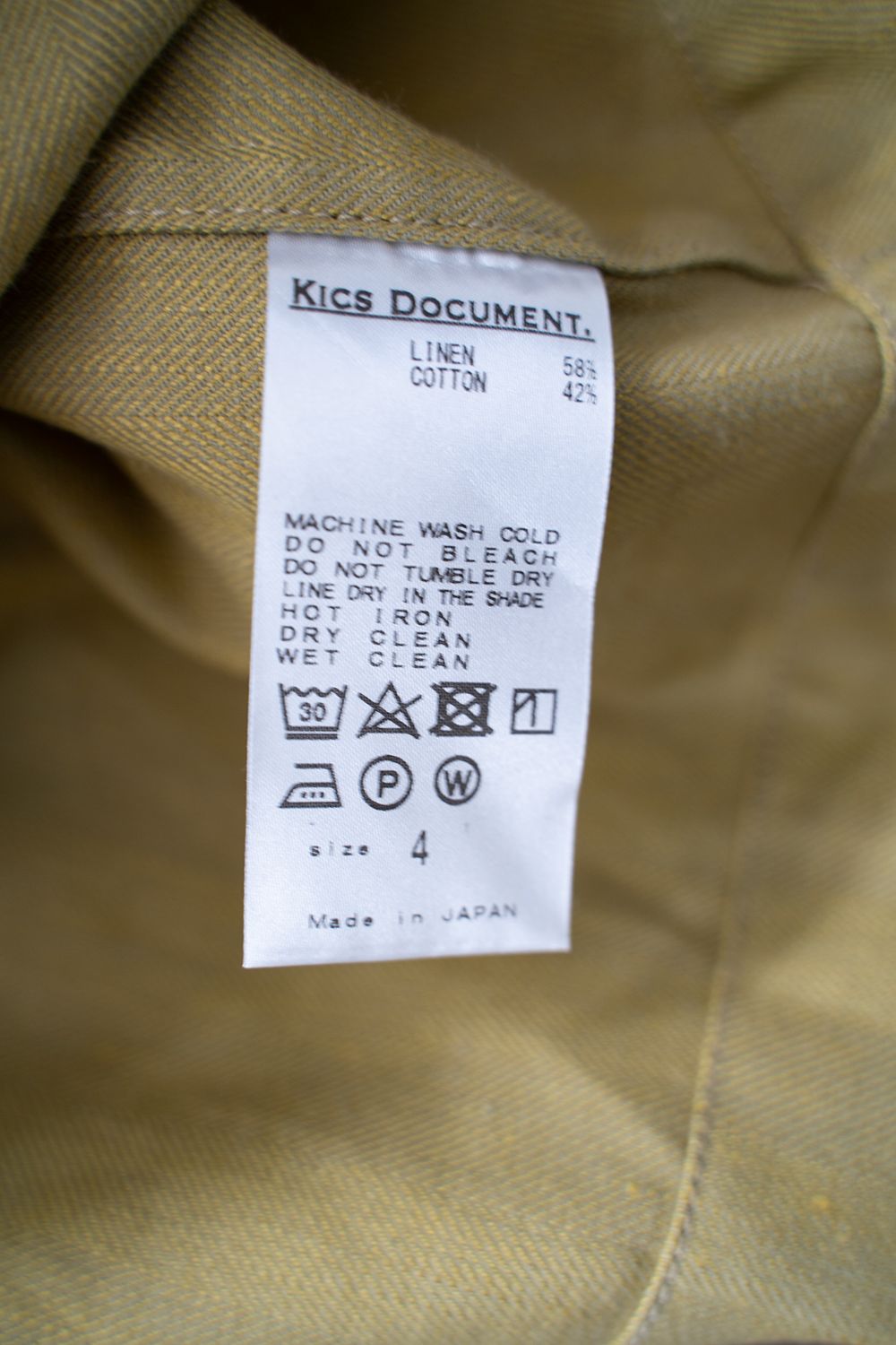 KICS DOCUMENT. - 【ラスト1点】【23SS】LI/C Herringbone