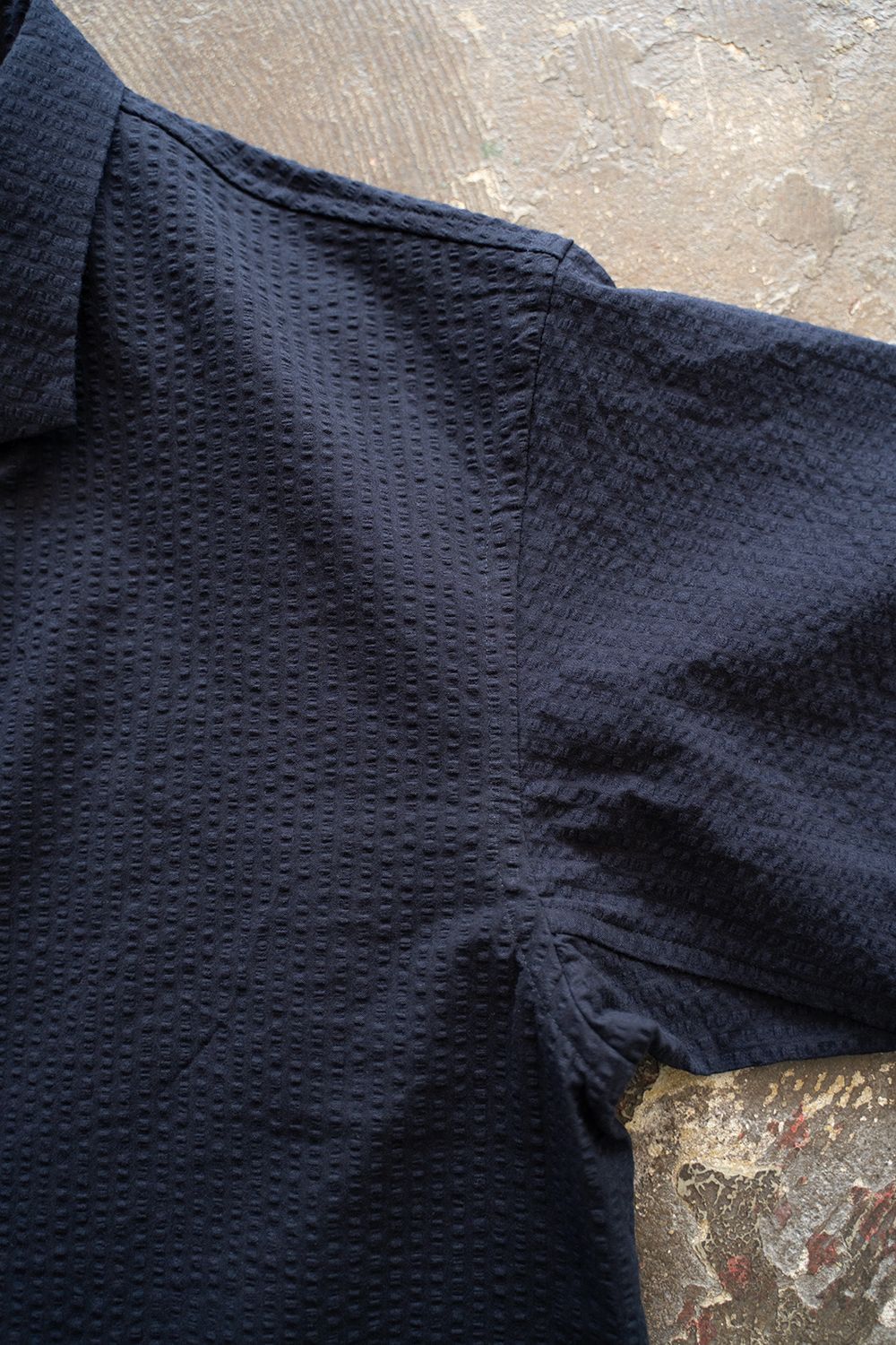 【25SS】"week s/s"pajama【セットアップ】(seersucker NAVY)