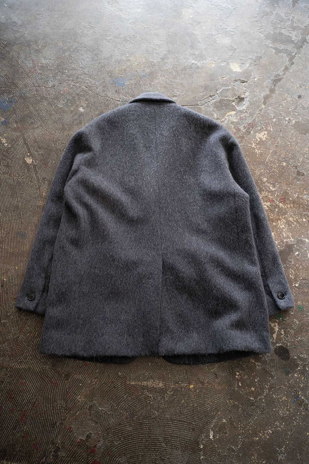 【25AW】Mohair Shaggy Long Jacket/モヘアシャギーロングジャケット(CHARCOAL)