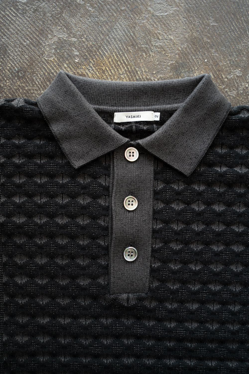 【25AW】Rikka Knit Polo(BLACK)