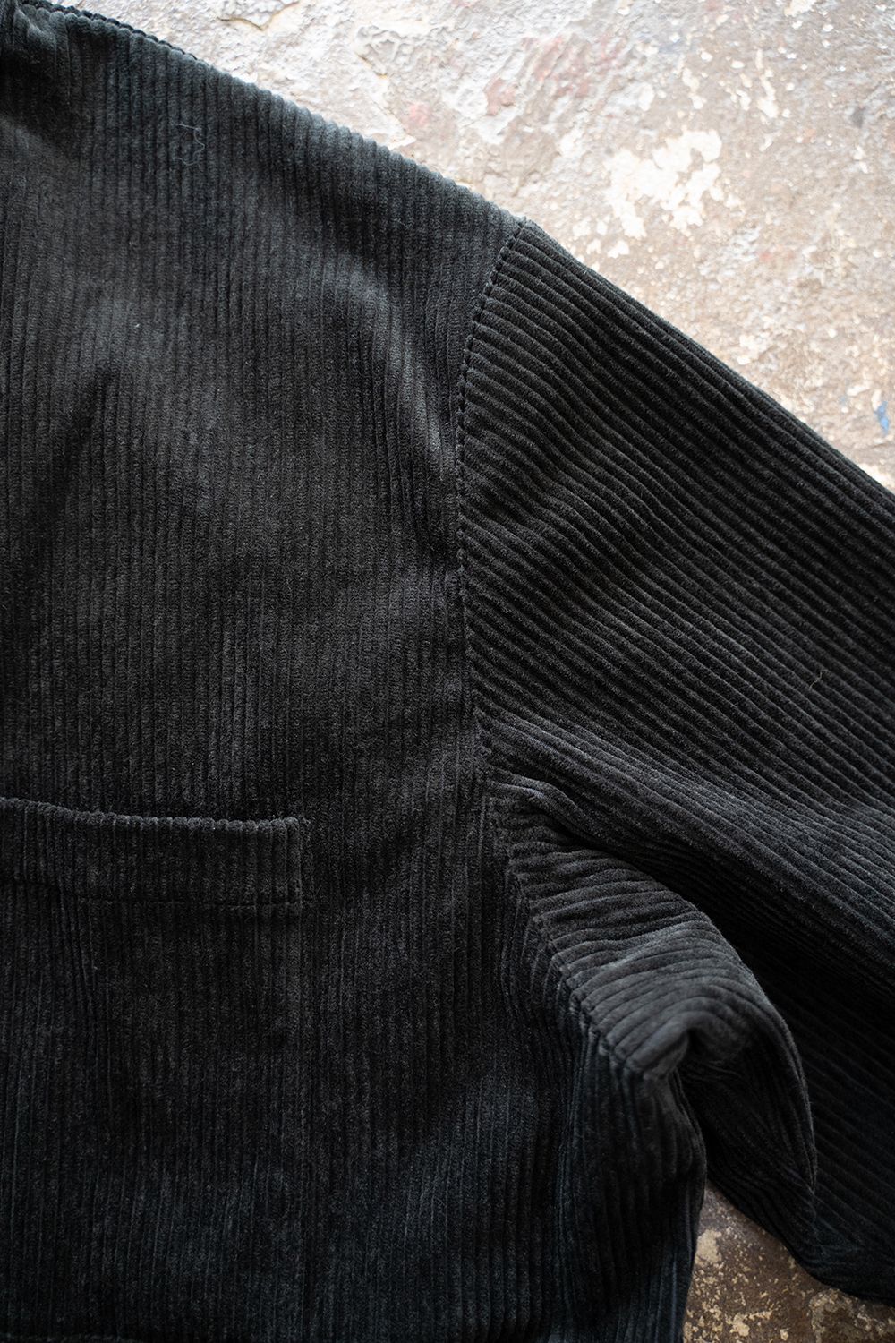 【ラスト1点】【25AW】綿×レーヨンコーデュロイシャツジャケット(BLACK)