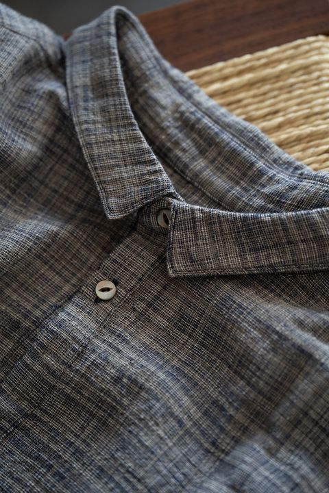 OC多色スラブシャツ(灰紺)