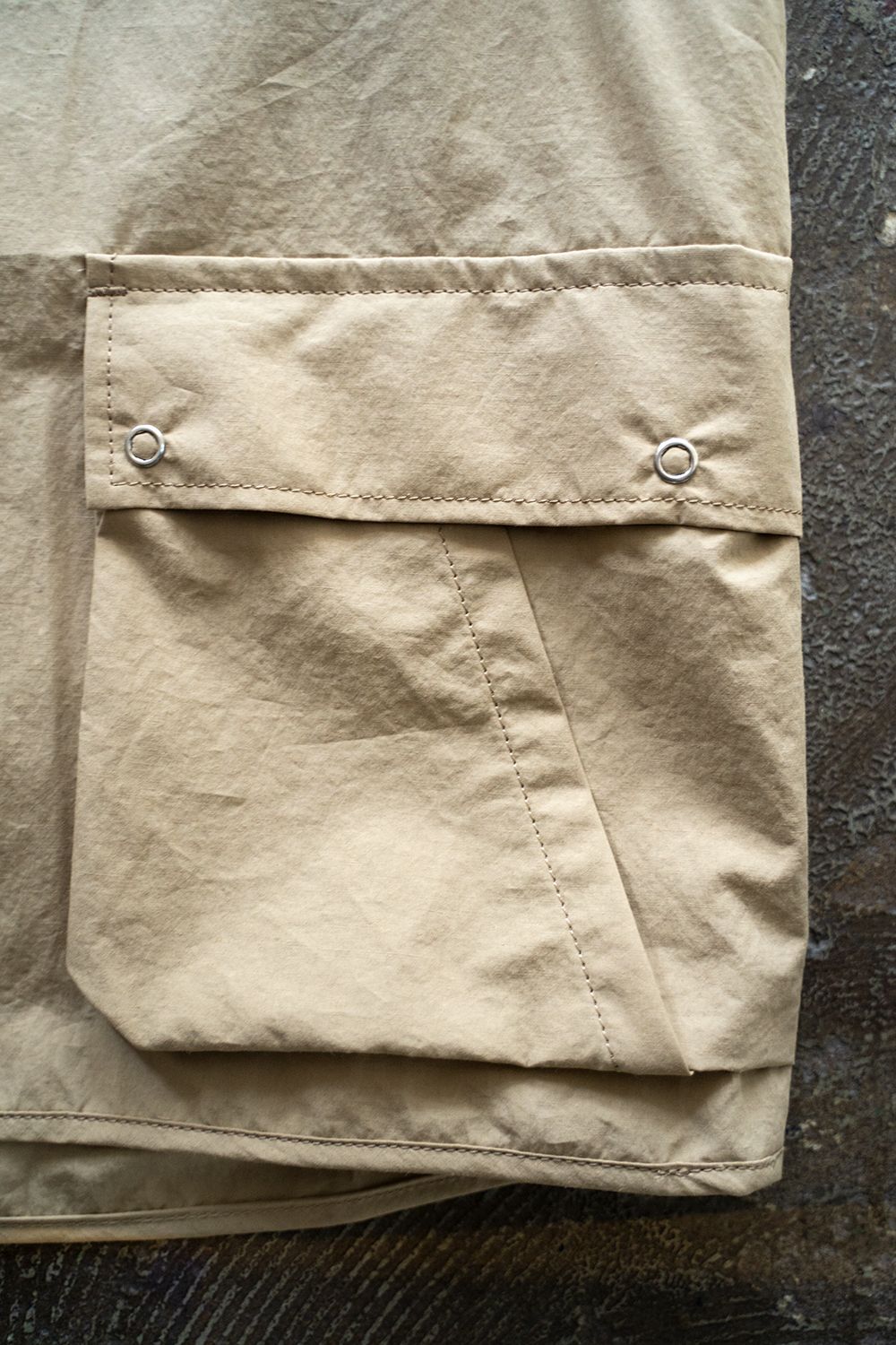 【ラスト1点】【22SS】綿×麻ビッグポケットベスト(BEIGE)