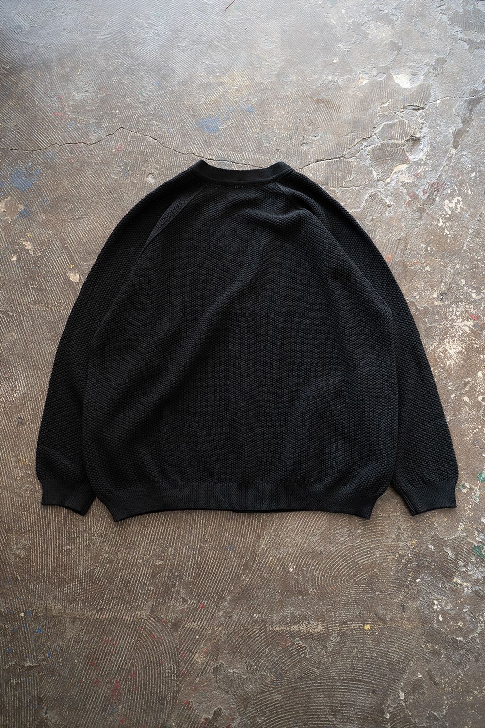 【ラスト1点】【25SS】綿×ポリエステル×リネン10Gカーディガン(BLACK)