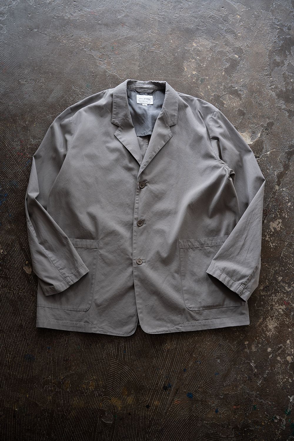 【26SS】ガーメントダイ3Bジャケット(SMOKE GREY)