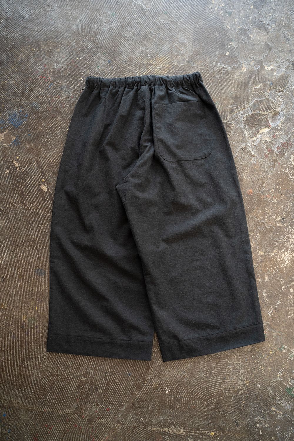 【ラスト1点】【24SS】"zen "pajama cotton×wool dobby/パジャマ(セットアップ)【ユニセックス】(BLACK)