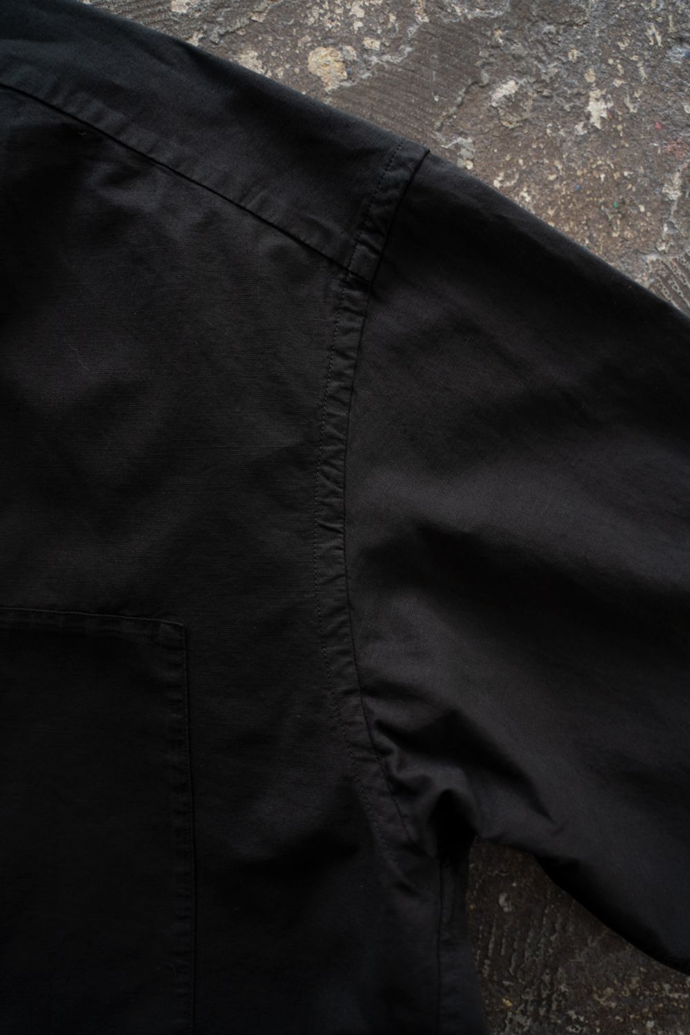 【ラスト1点】【26SS】コットン×ヘンプオーバーシャツ(INK BLACK)