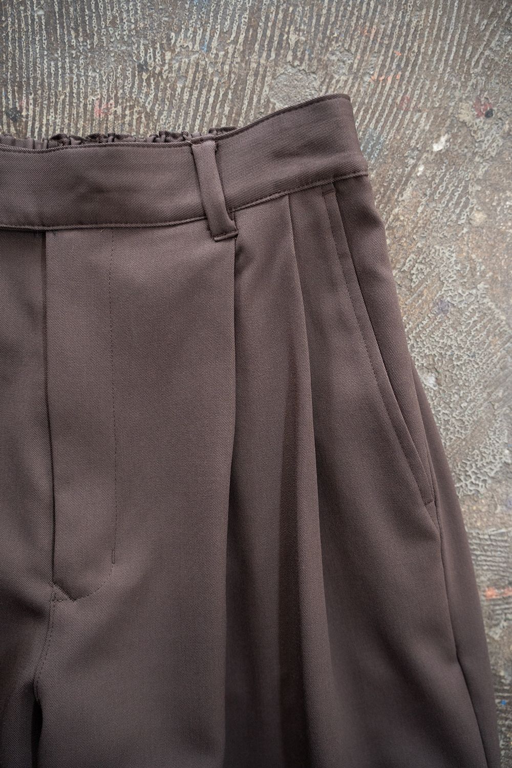【ラスト1点】【26SS】2Tuck Wide Easy Pants/2タックワイドイージーパンツ(BROWN)