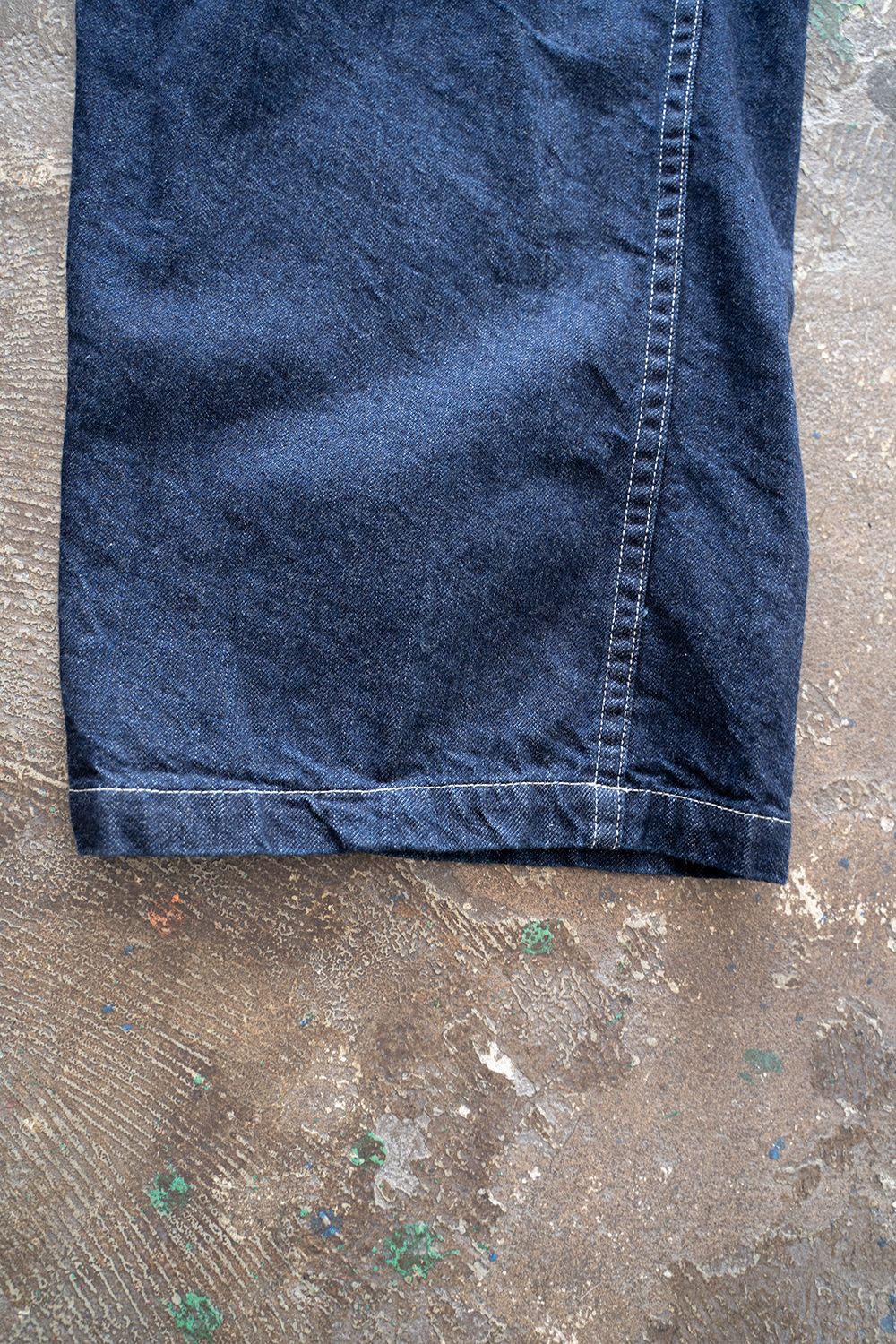 【ラスト1点】インディゴスビンコットン11.5ozデニムベイカーパンツ(NAVY ONE WASH)