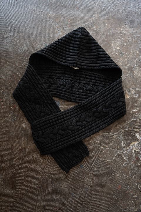 【26AW】Kanya Hooded Scarf(BLACK)