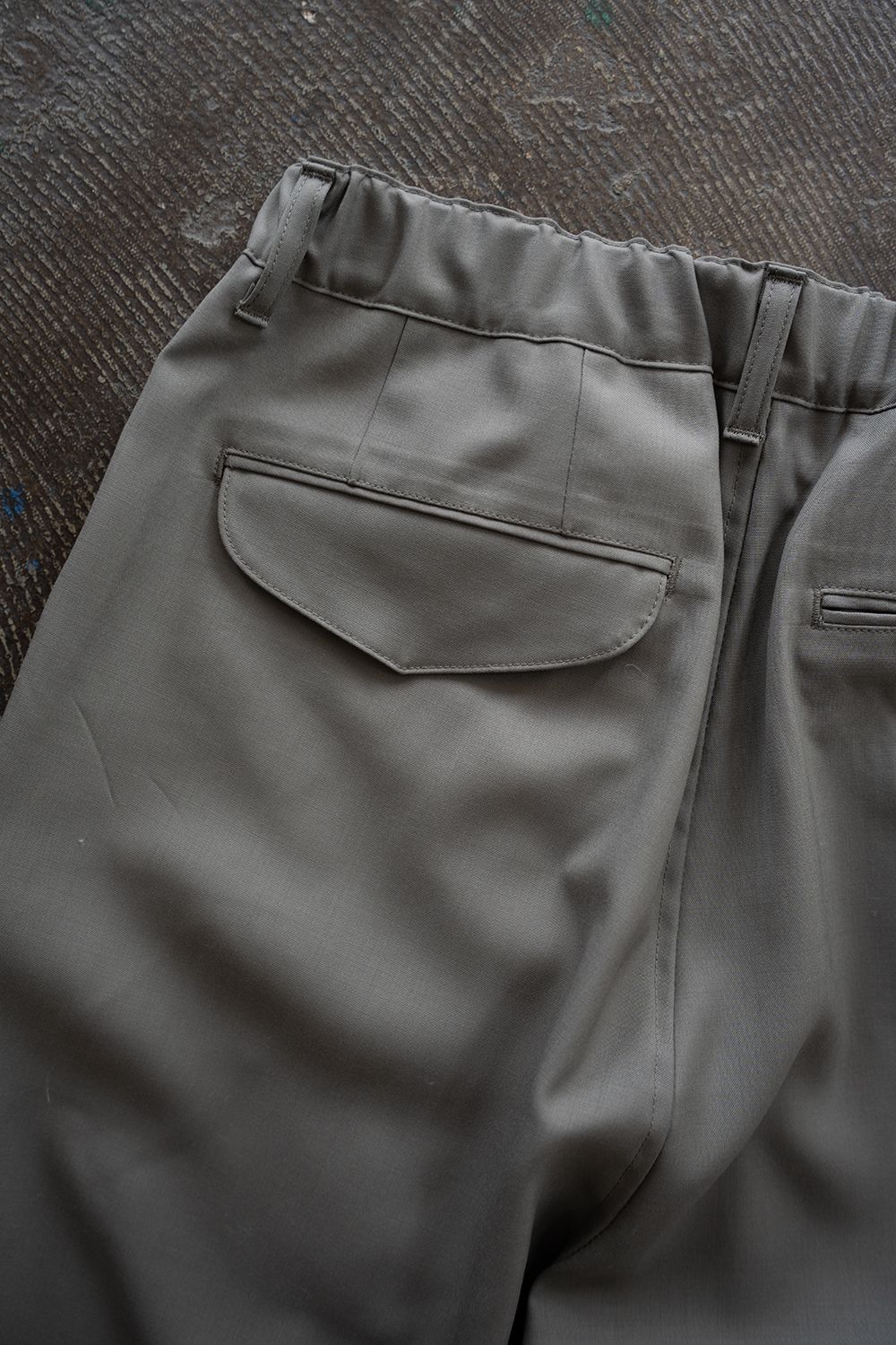 【26SS】ウォッシャブルウールイージースラックス(GREY)